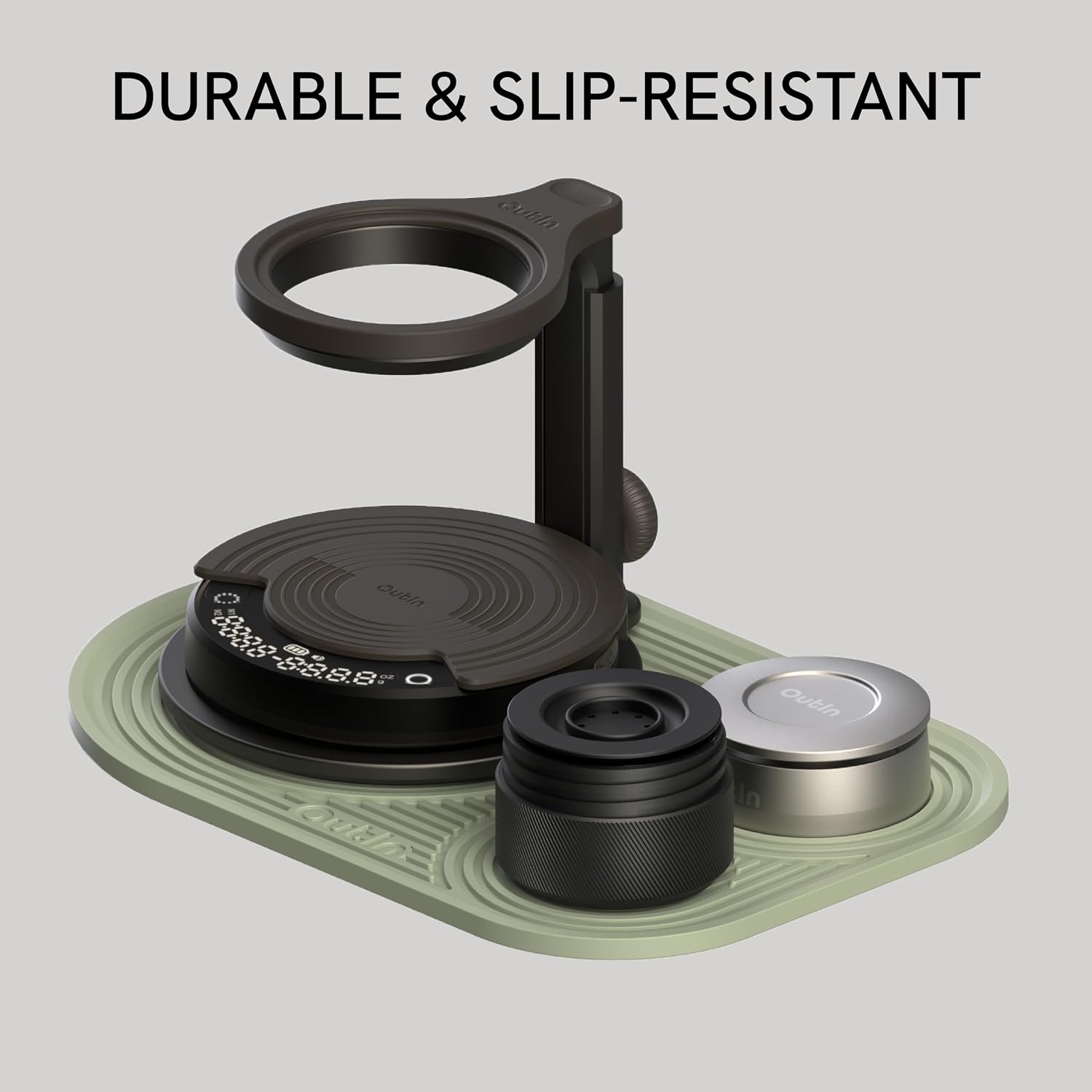 Aldernest Silicone Coffee Mat, Foldable & Waterproof, 135 g, Green
