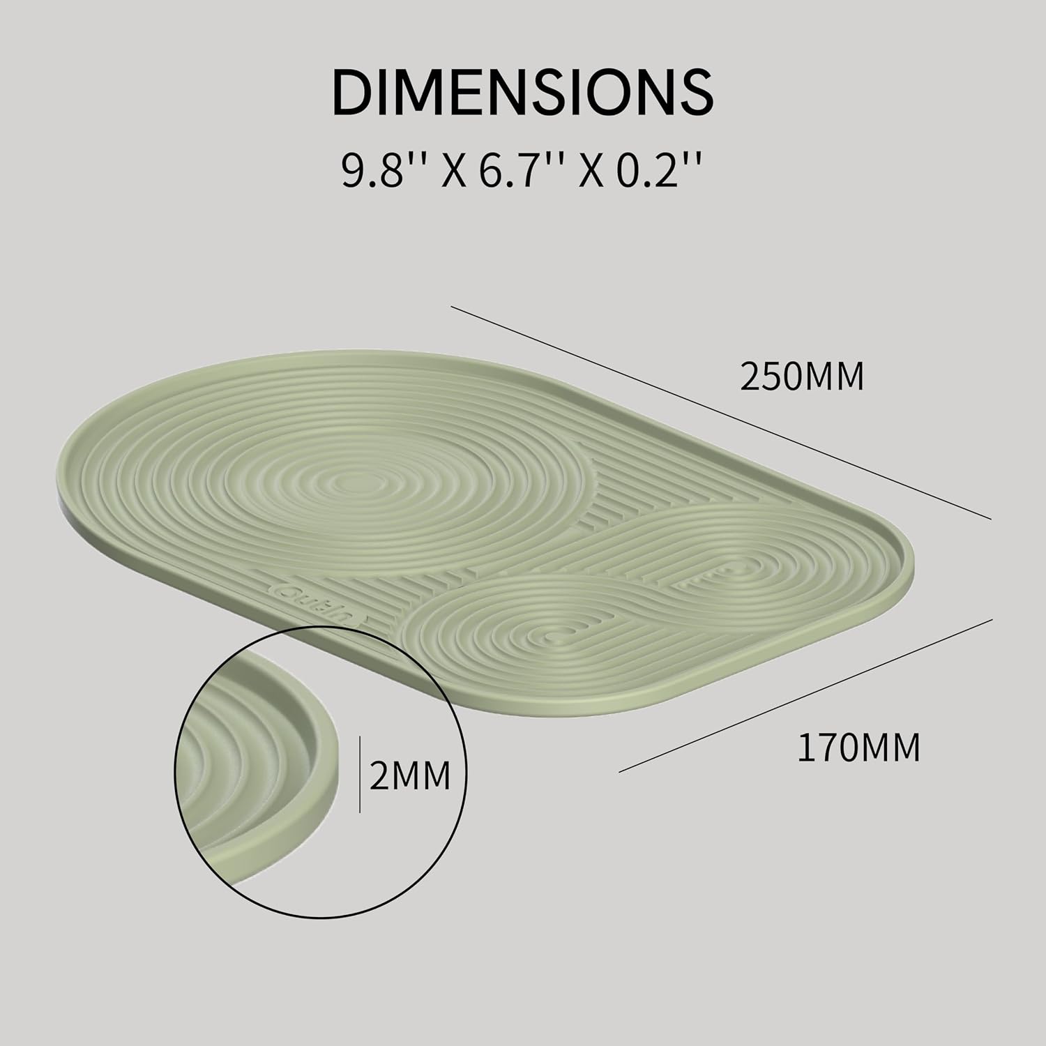 Aldernest Silicone Coffee Mat, Foldable & Waterproof, 135 g, Green