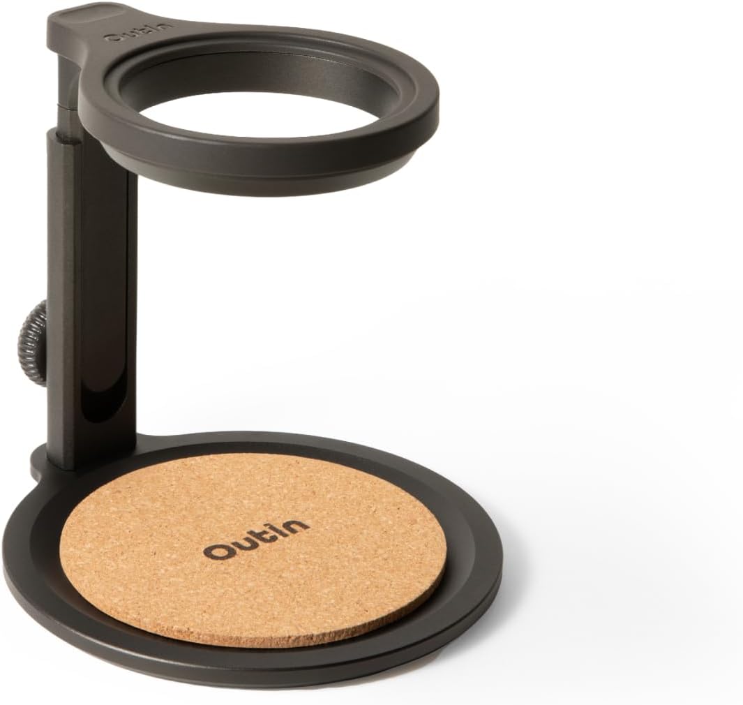 Aldernest Detachable Universal Coffee Stand with Cork Pad, 324 g, Black