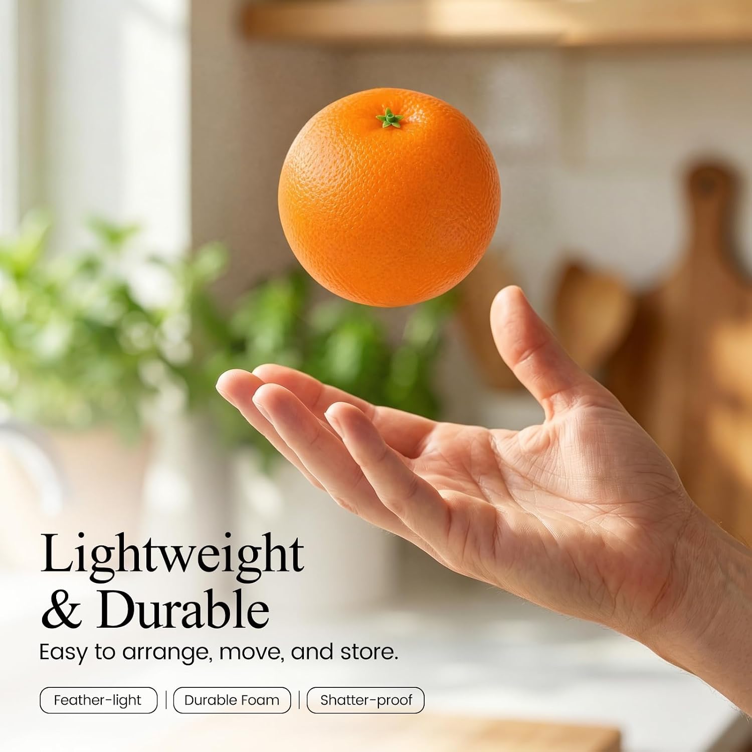 Ashenby 12 PCS Artificial Lifelike Simulation Oranges Fake Fruit Home Kitchen Cabinet Decoration, 1.6 ounces