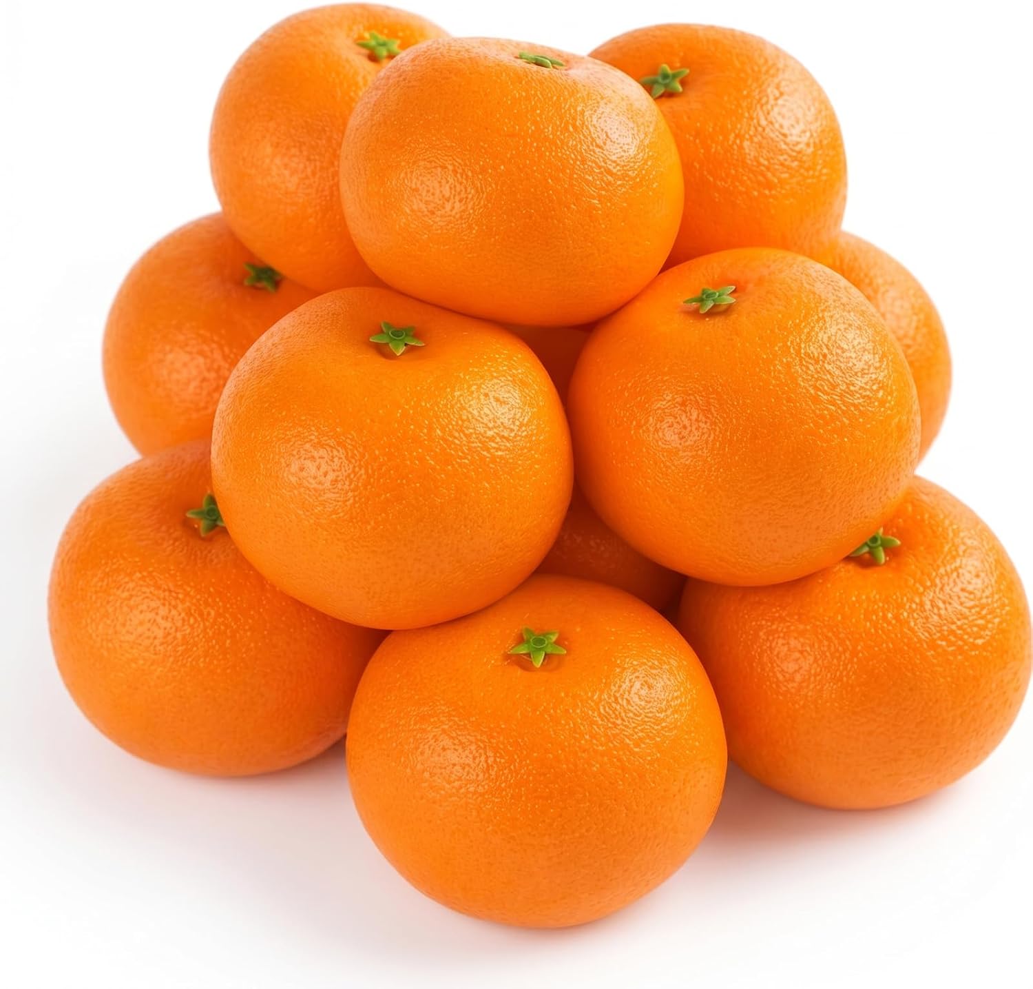 Ashenby 12 PCS Artificial Lifelike Simulation Oranges Fake Fruit Home Kitchen Cabinet Decoration, 1.6 ounces