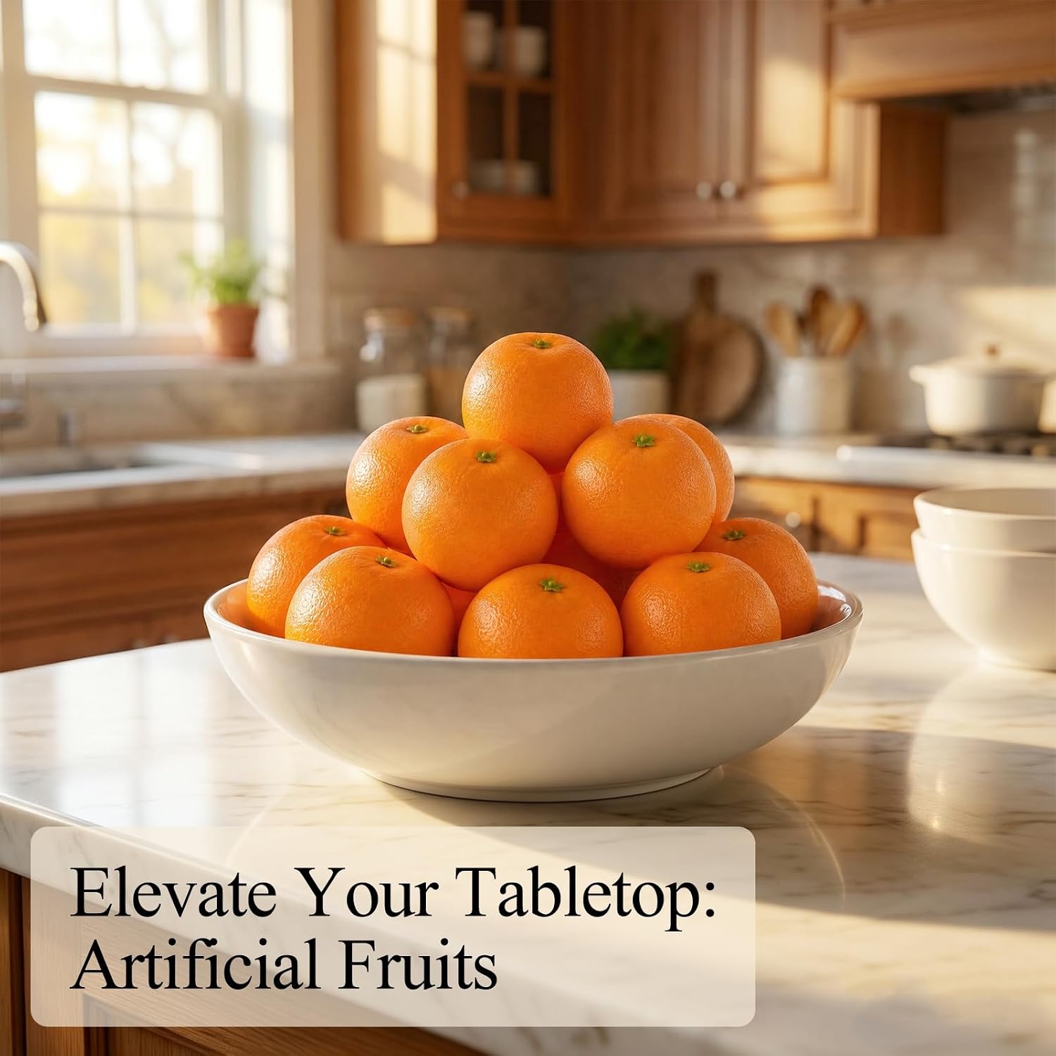 Ashenby 12 PCS Artificial Lifelike Simulation Oranges Fake Fruit Home Kitchen Cabinet Decoration, 1.6 ounces