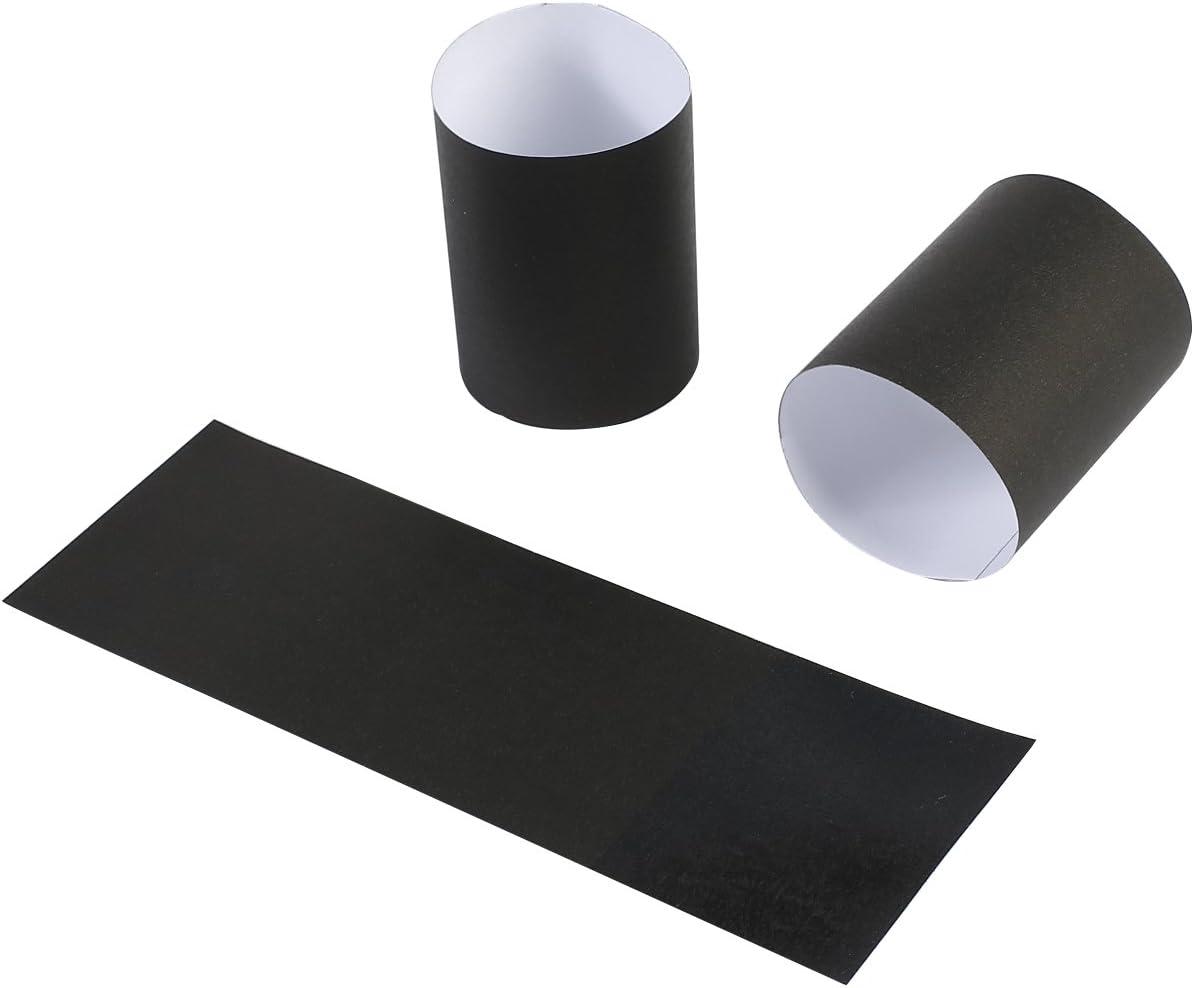 Aldernest Self-Adhesive Black Paper Napkin Bands - 4.25 x 1.5 Inch Professional Napkin Rings - Self-Sealing Disposable Silverware Wrappers for