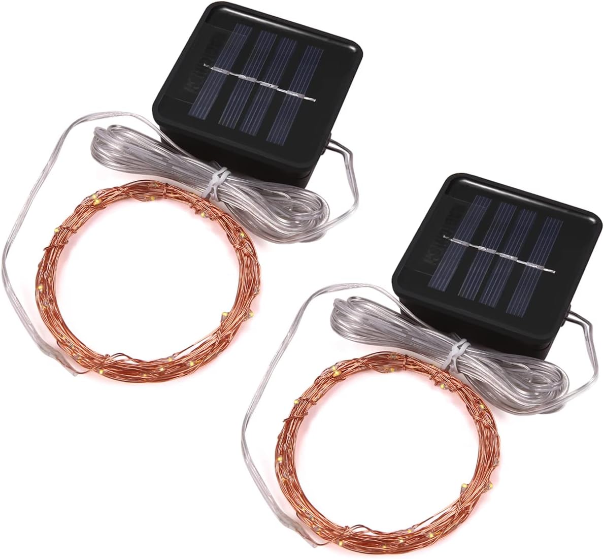 VelloHome Solar Mini Teeny Tiny Lights, Warm White, String Light, 8.81 ounces, 2 Count