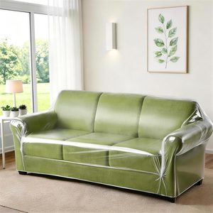 Ashenby Clear Thicker Plastic Couch Cover for Pets