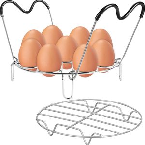 Tanglewick Steamer Cooling Rack Trivet Accessory Set, Silver, 2 Count