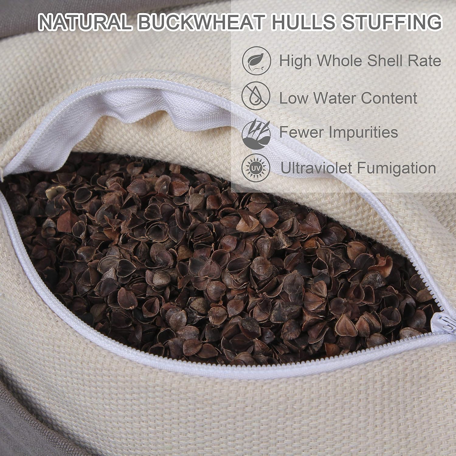 Barleyfield Zafu Buckwheat Meditation Cushion, D=13"/16" H=5.5", 2.13 kg, Black