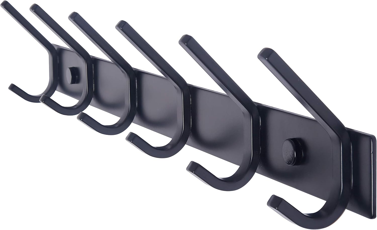 Fernhollow Coat Rack Wall Mounted, 17-1/8 Inch Hooks for Hanging Coats, 50 g, Black