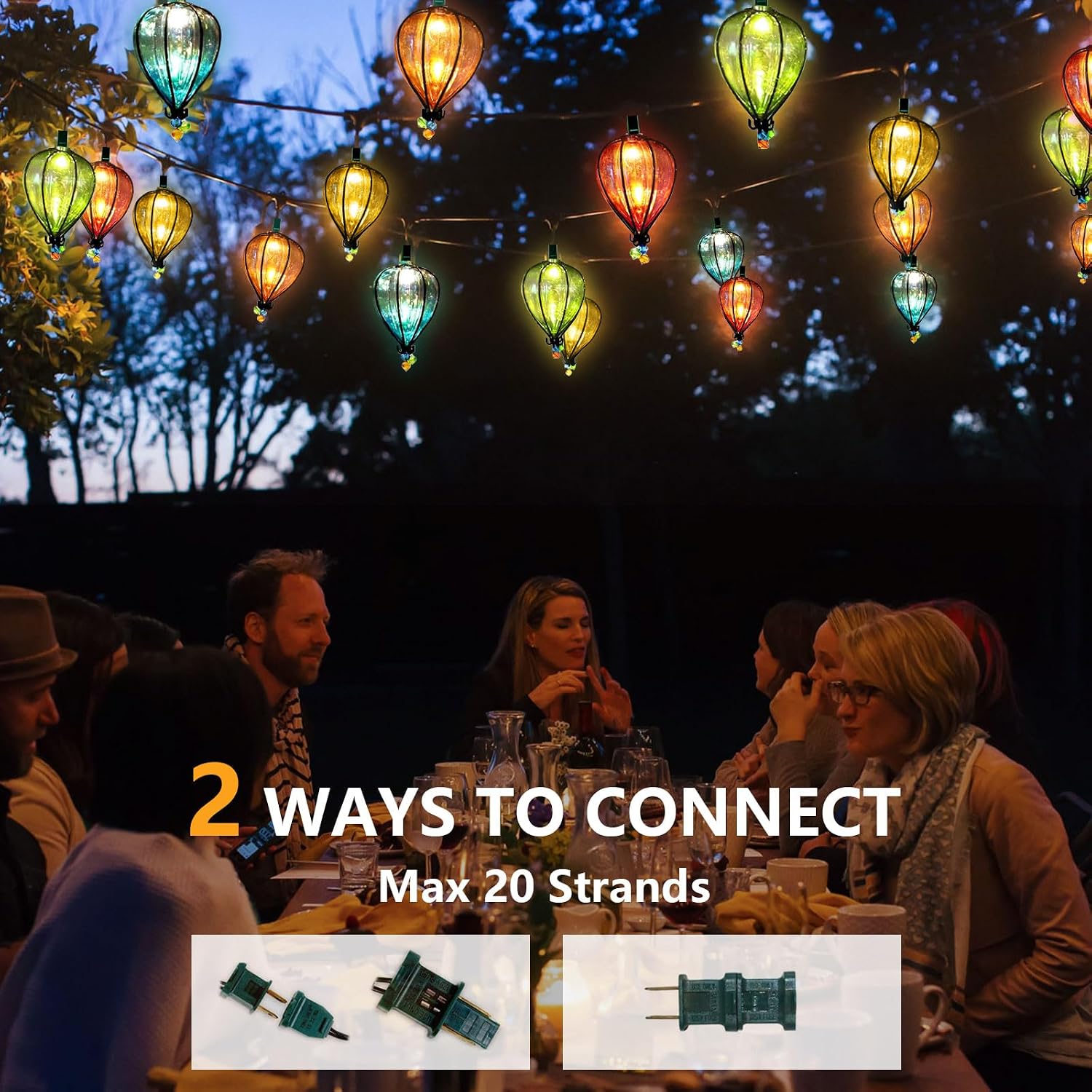 Aldernest 11FT Multicolor String Lights with 10 Bulbs
