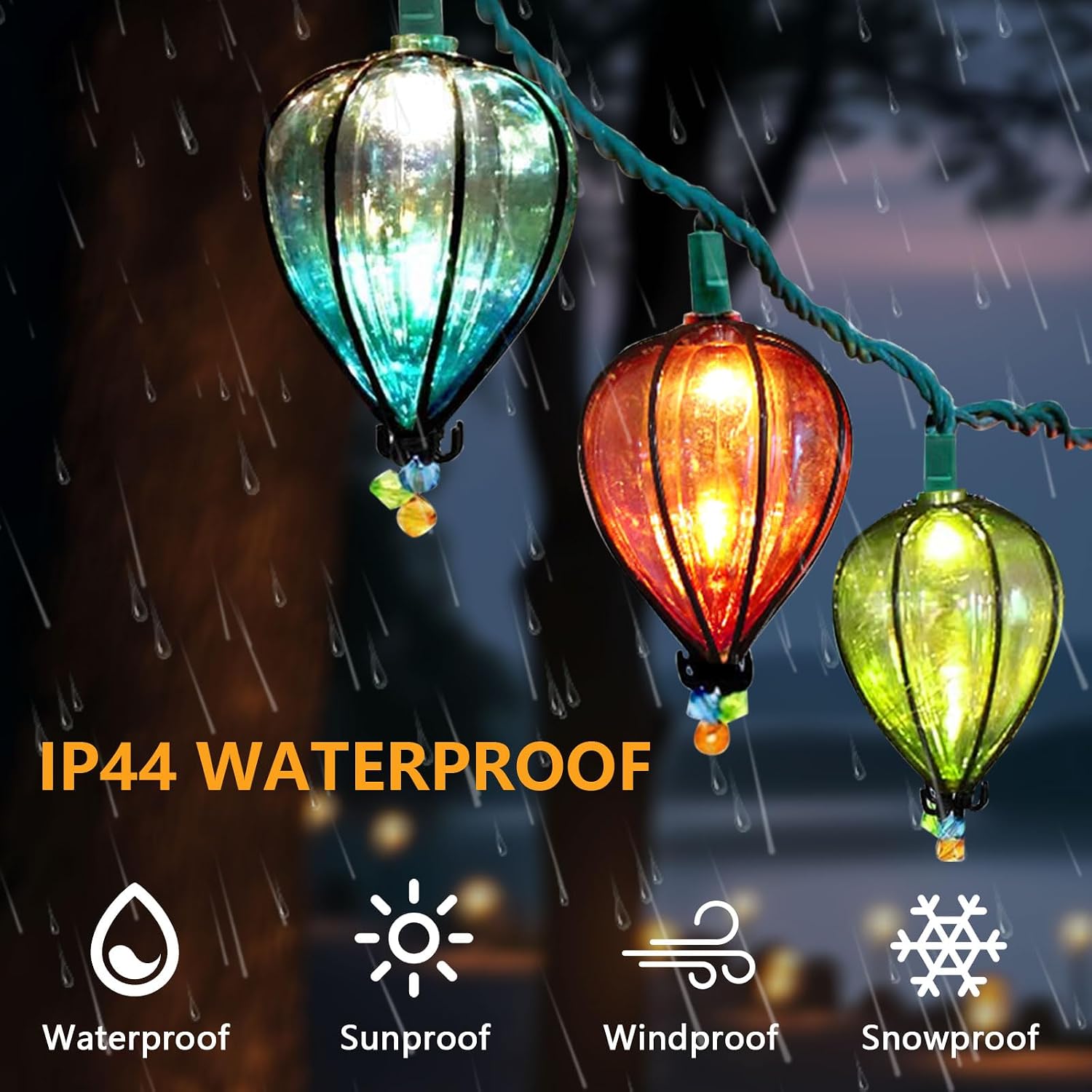 Aldernest 11FT Multicolor String Lights with 10 Bulbs