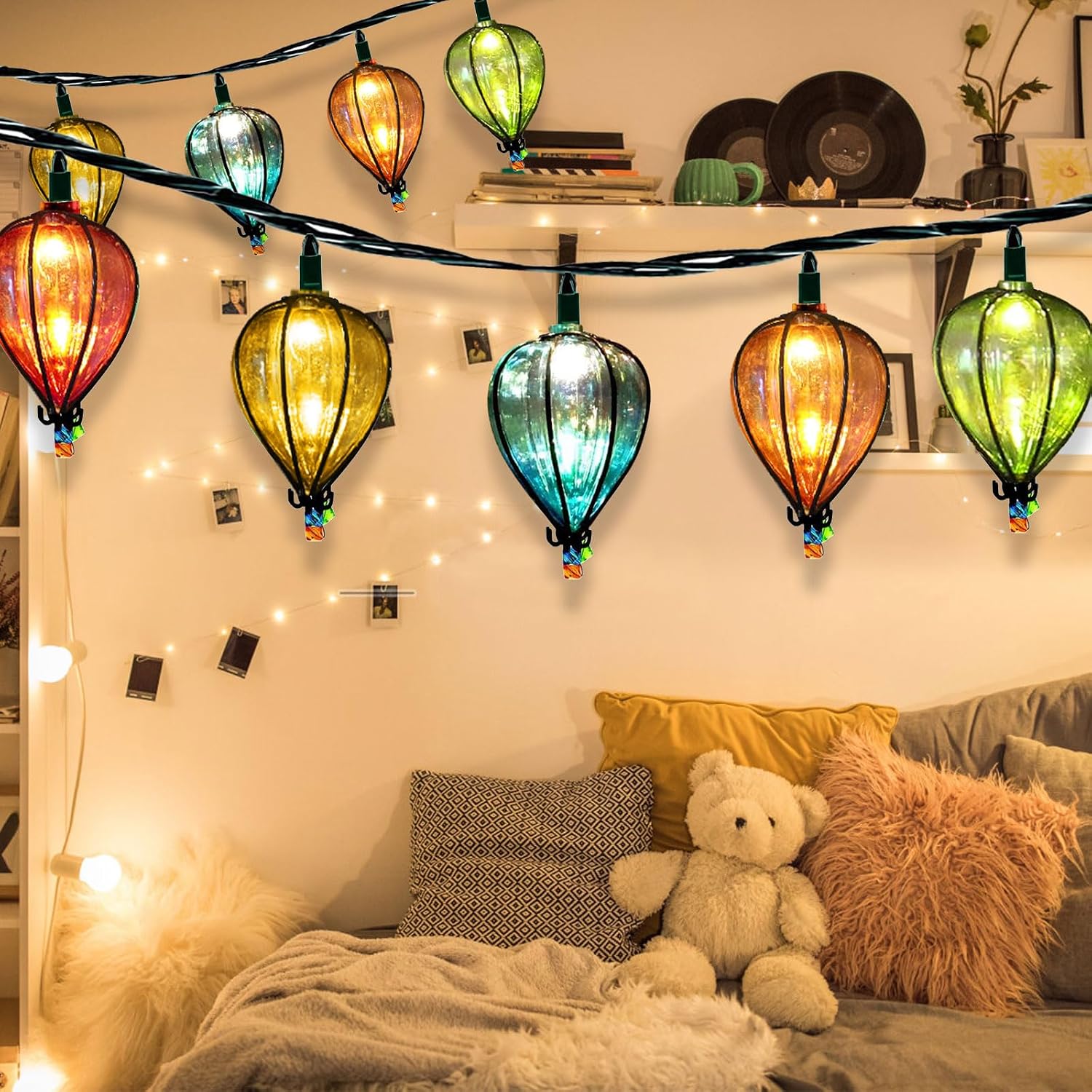 Aldernest 11FT Multicolor String Lights with 10 Bulbs