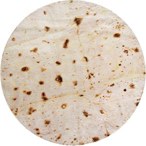 Aldernest Burrito Tortilla Throw Blanket 71 inches for Adult Kids, Beige
