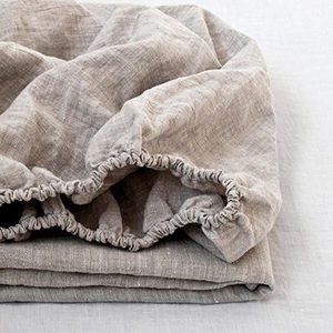 Aldernest 100% Linen Fitted Sheet Twin Size