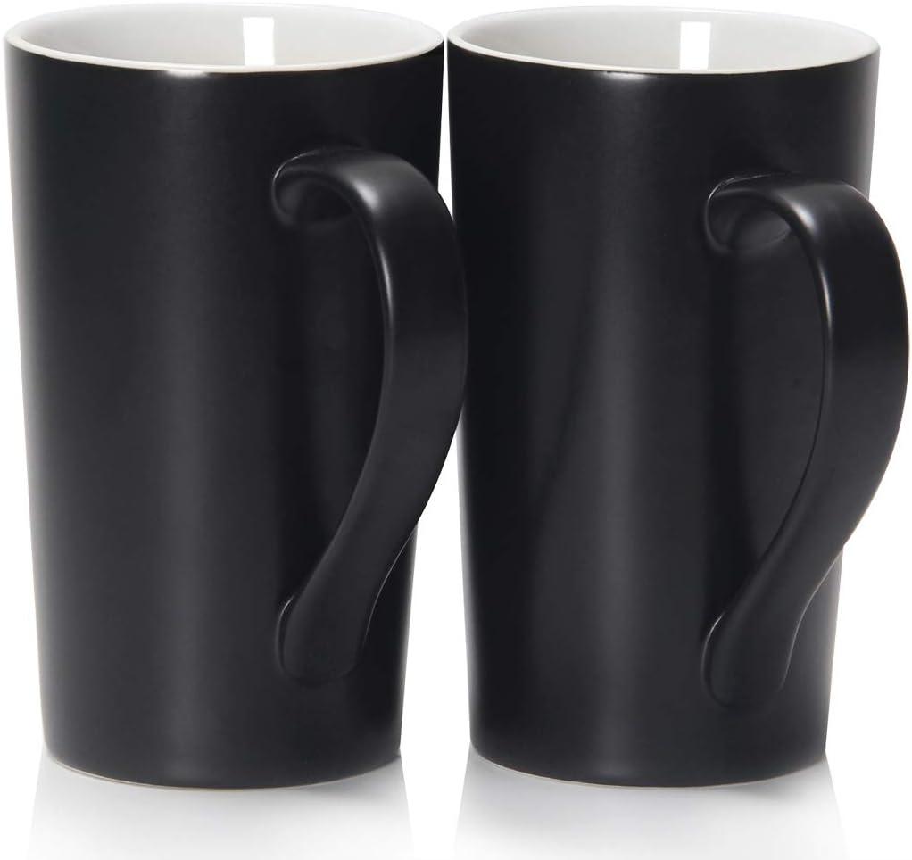Ashenby 20 oz Large Coffee Mugs, M007 Tall Ceramic Cup with Handle for Dad Men, 1.23 kg