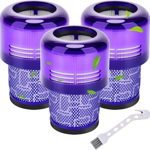 Barleyfield V11 Filter Replacement for Dyson V15 Detect Vacuum Cleaner, Not Fit Outsize, 12 ounces, 3 Count