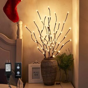Rowanmere Lighted Brown Branches with Timer, 30Inch 3PK 60 LED Pathway Lights, 16 ounces, Twig Branches