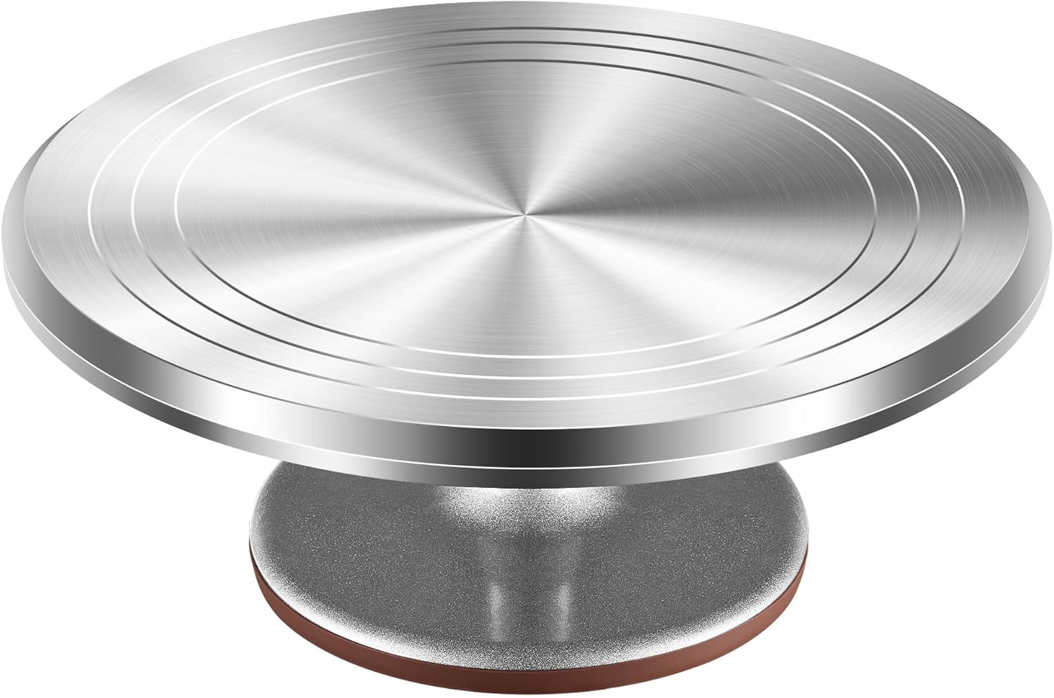 Ashenby 12" Silver Aluminum Alloy Cake Turntable, Cake Stand for Decorating, 2.36 kg