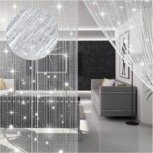 Ashenby 4 Pcs String Curtains Glitter Fringe Curtains for Window Doorways 79 x 39 Inch Door Divider Strip Tassel for Wedding Engagement Party Decor
