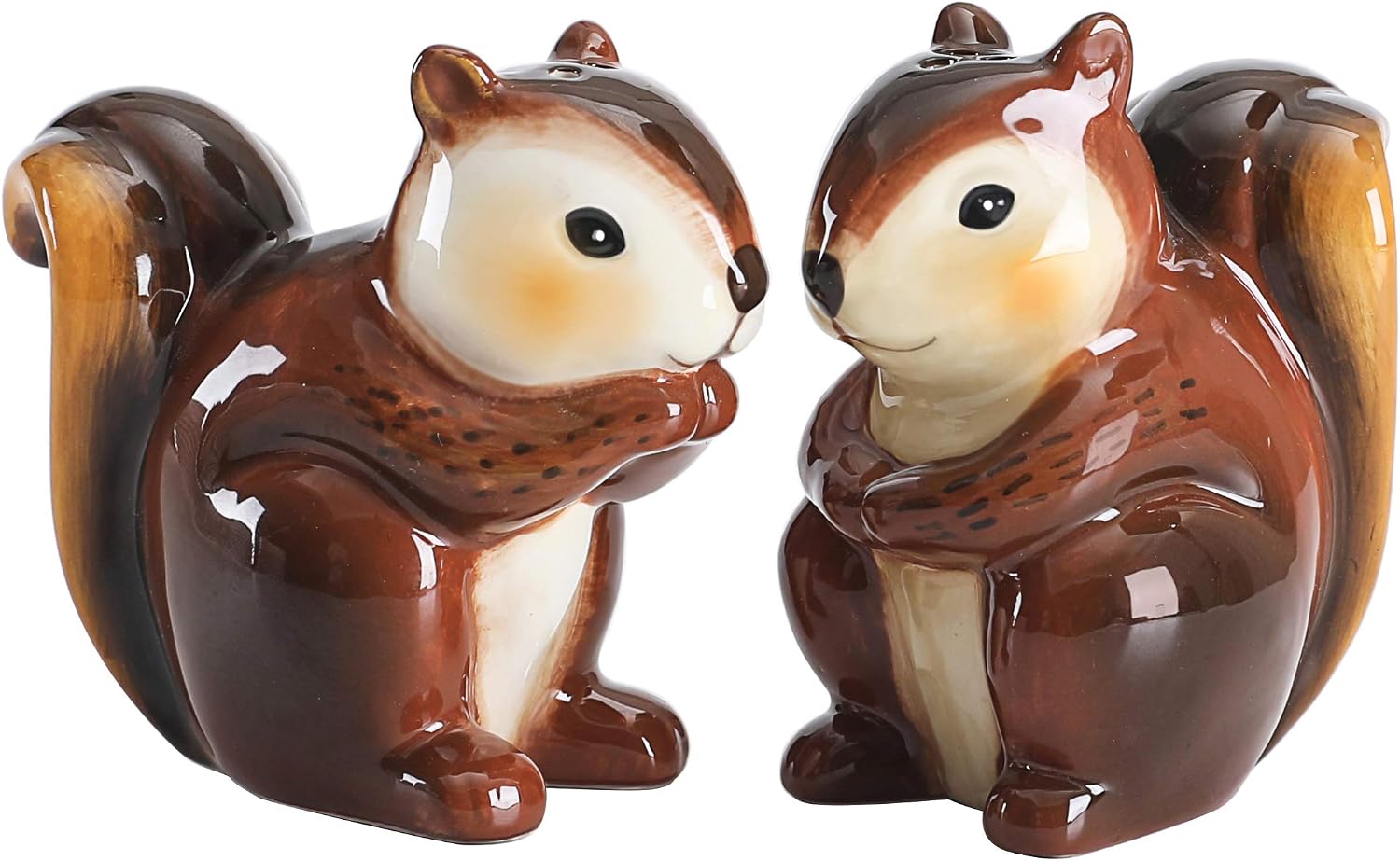 Aldernest Squirrel Salt & Pepper Shaker Set, Handpainted, Dishwasher Safe, 0.17 kg, 2 Count