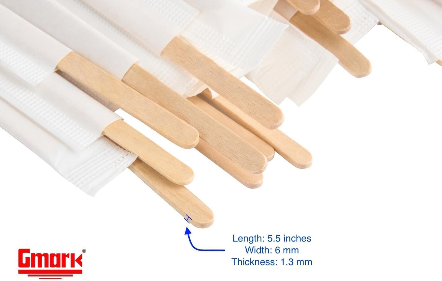 Aldernest 1.8mm Individually Wrapped Coffee Stir Sticks 7 inch – 500 Count Extra Thick Heavy Duty Birch Wood - Professional Paper Wrapped Coffee & Tea