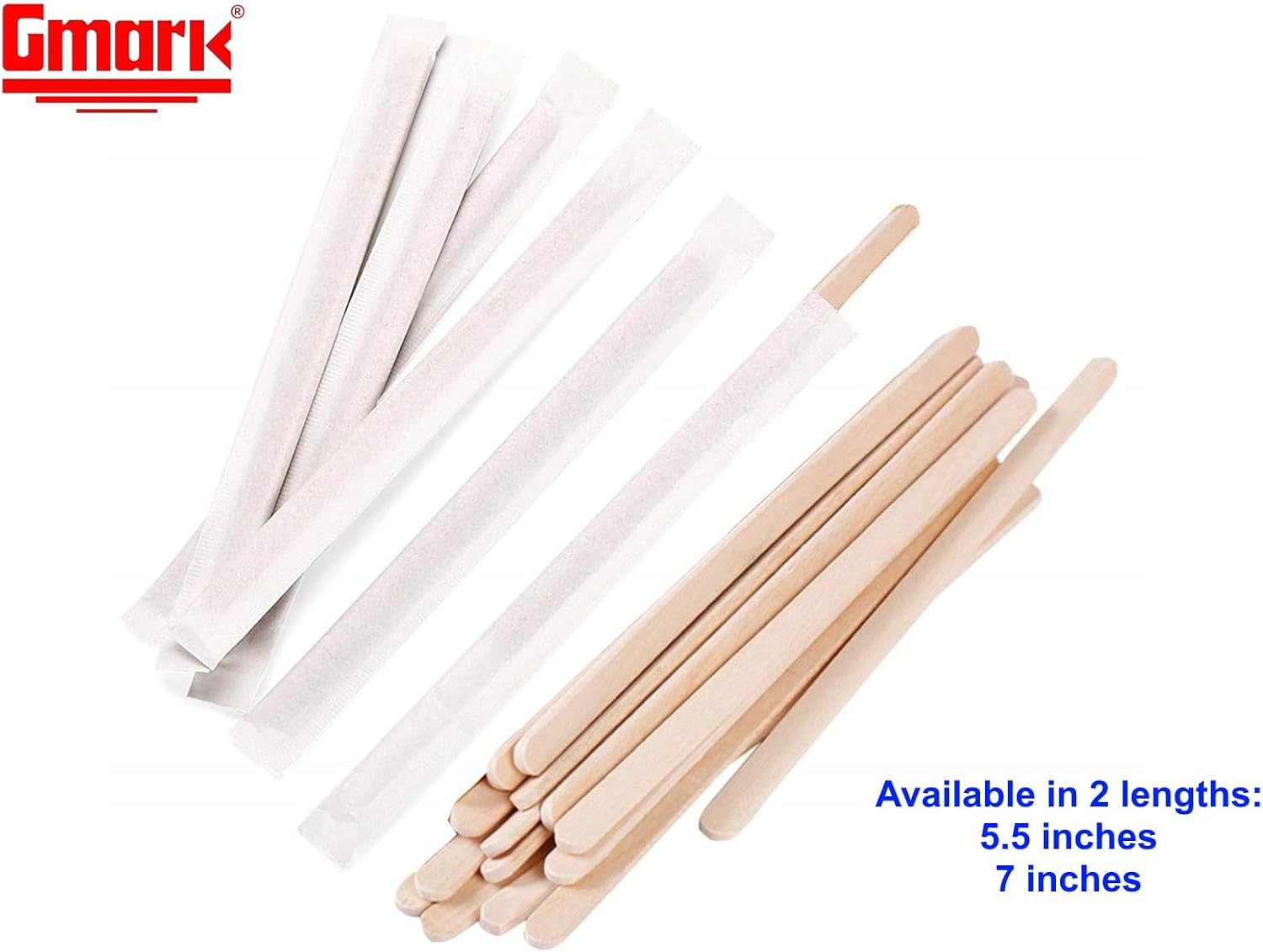 Aldernest 1.8mm Individually Wrapped Coffee Stir Sticks 7 inch – 500 Count Extra Thick Heavy Duty Birch Wood - Professional Paper Wrapped Coffee & Tea
