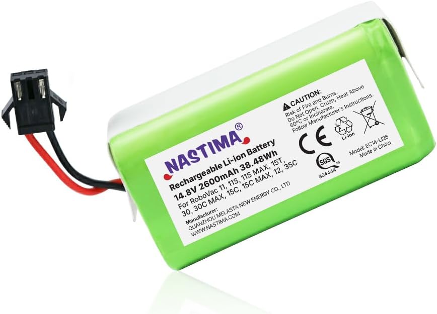 DomiCasa 14.8V Battery Replacement for Eufy RoboVac 11S 30C and Ecovacs N79, 200 g