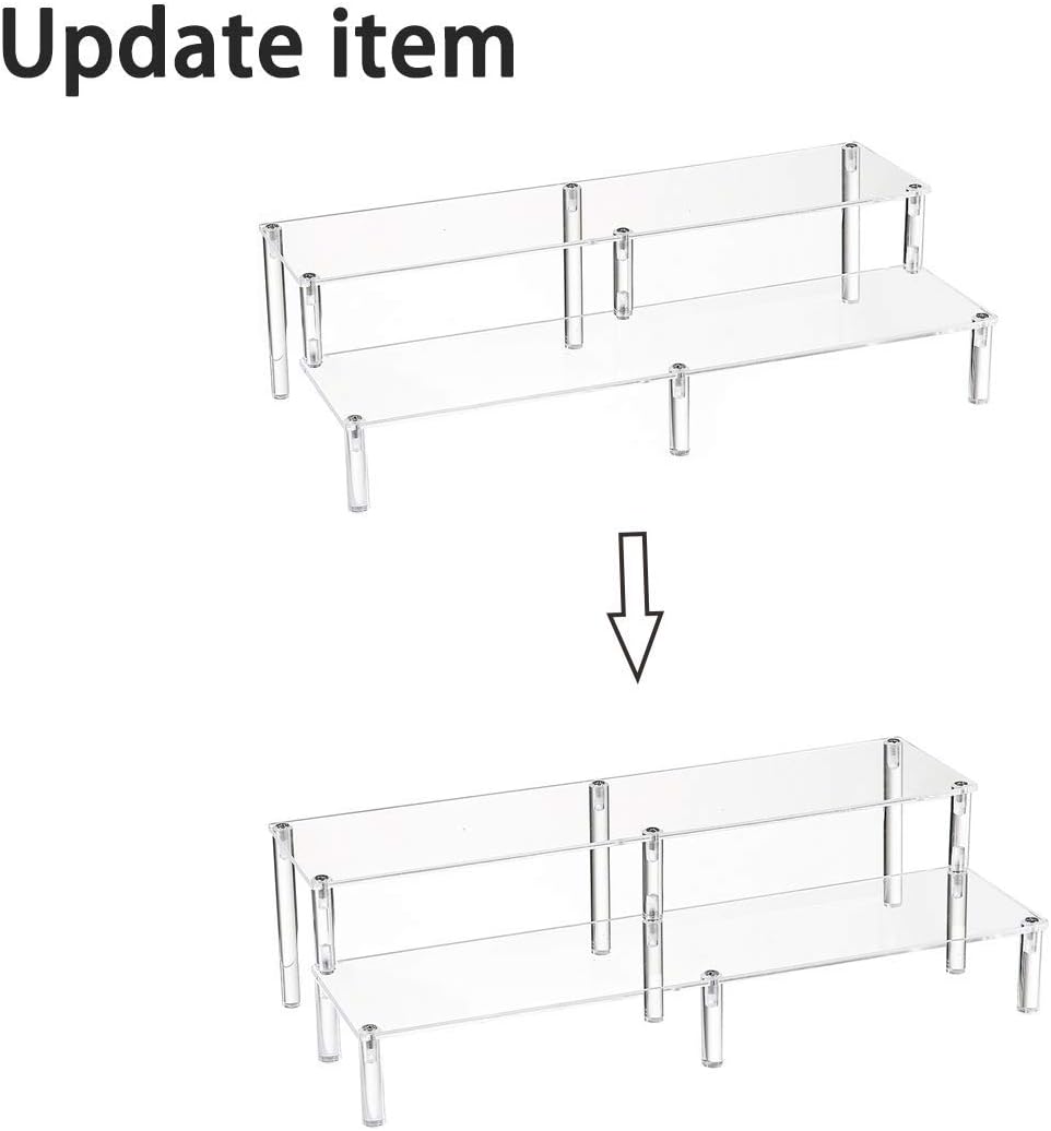 Aldernest 2 Tier Clear Acrylic Display Stand Cupcakes Holder, 0.59 kg