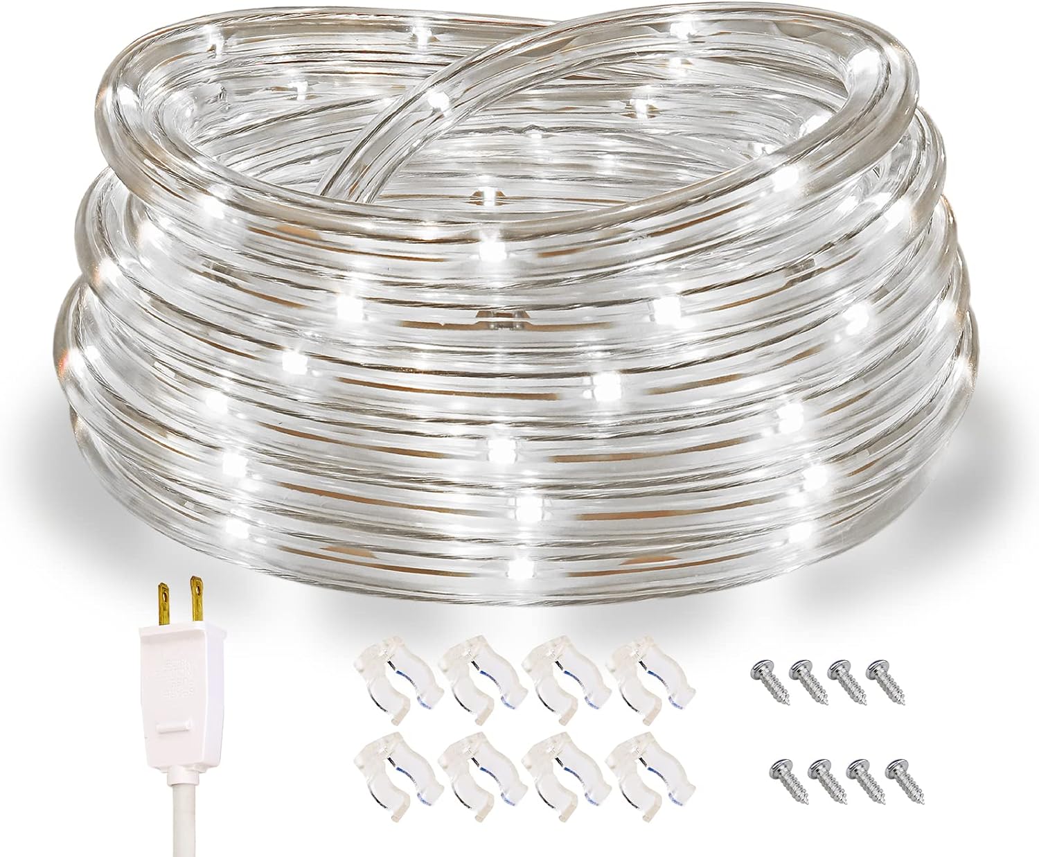 Copperlyn 16ft Nature White Rope Light ETL Waterproof, Daylight