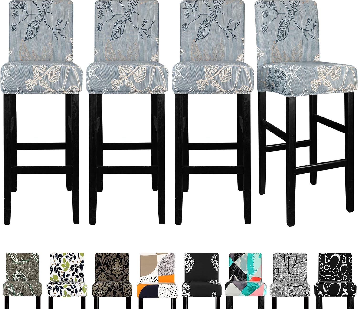 Ashenby Bar Stool Chair Covers Set of 4, 0.38 kg