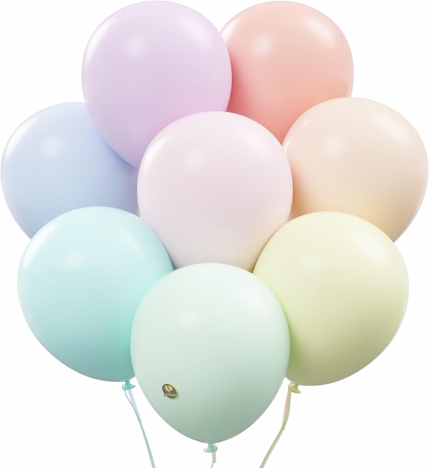 Aldernest AFTERLOON® Biodegradable Balloons, Pastel 12 Inch Latex Balloons 24 Pack, 4.54 g, Pastel Assorted