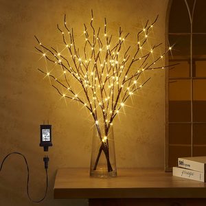 Grovemark Lighted Branch Plug with Timer Willow Branches with Fairy Lights for Vase Twig 32IN 150 LED Outdoor and Indoor Holiday Party Decor
