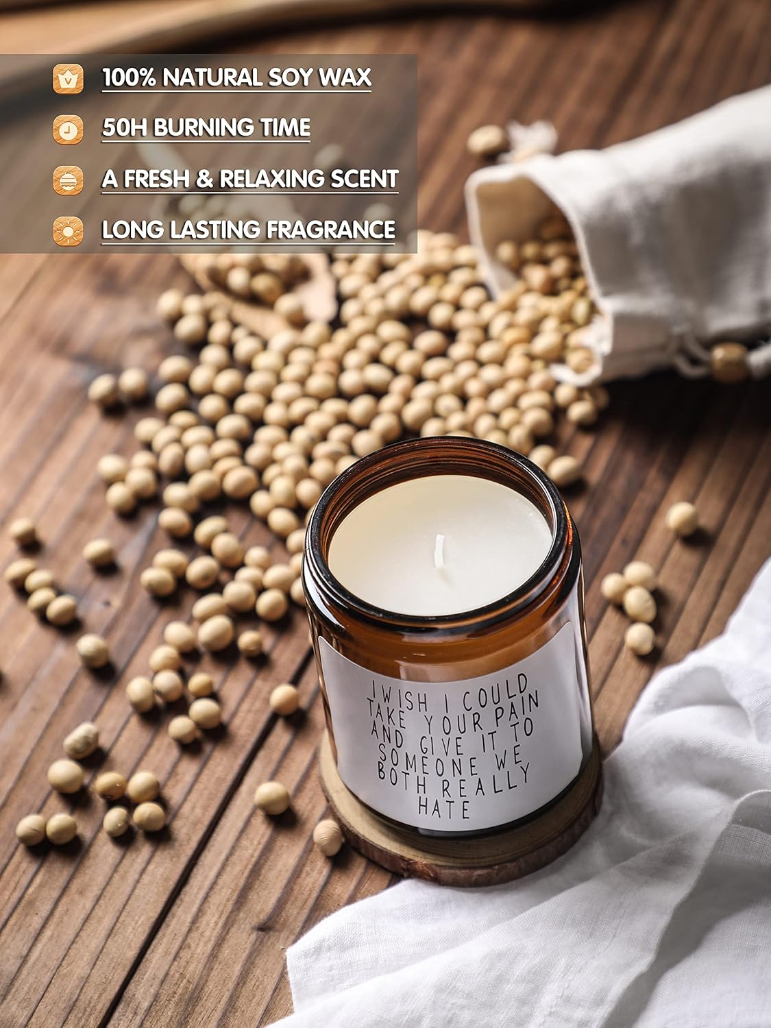 Aldernest Get Well Gifts for Women After Surgery, Take Your Pain Candle, 7.04 ounces