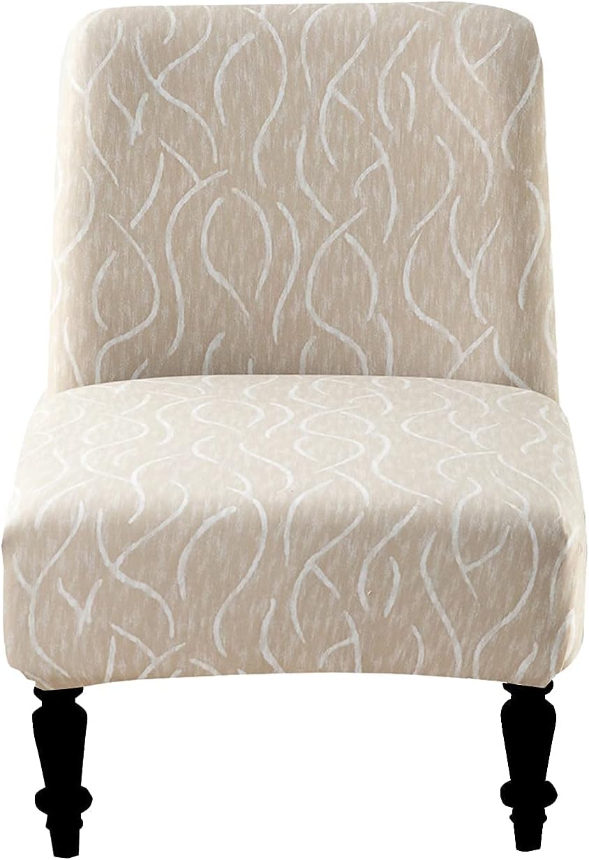 Ashenby Armless Chair Slipcover Removable Armless Accent Chairs Covers Washable Armless Slipper Chair Slipcover Printed Armless Chair Furniture