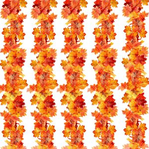 Birchmont 5 Pack 5.9FT Fall Garland, 1.6 ounces, Orange
