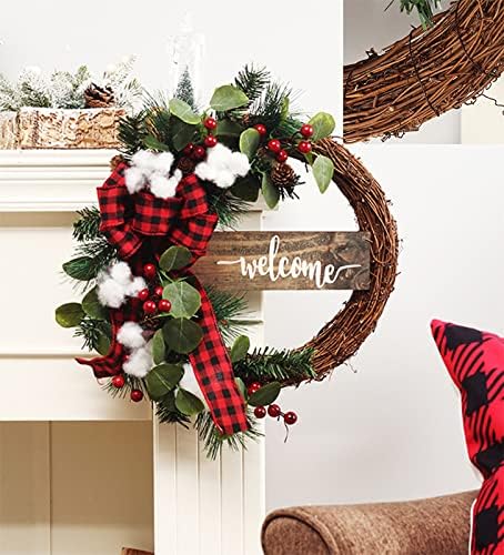 Aldernest 2 Pcs Wooden Grapevine Wreath