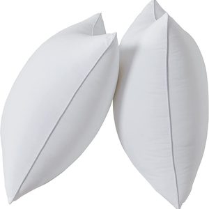 Ashenby 18 x 18 Pillow Inserts Set of 2 White Throw Pillow Inserts with Soft Polyester Cover - Rectangle Square Interior Sofa Pillow Inserts