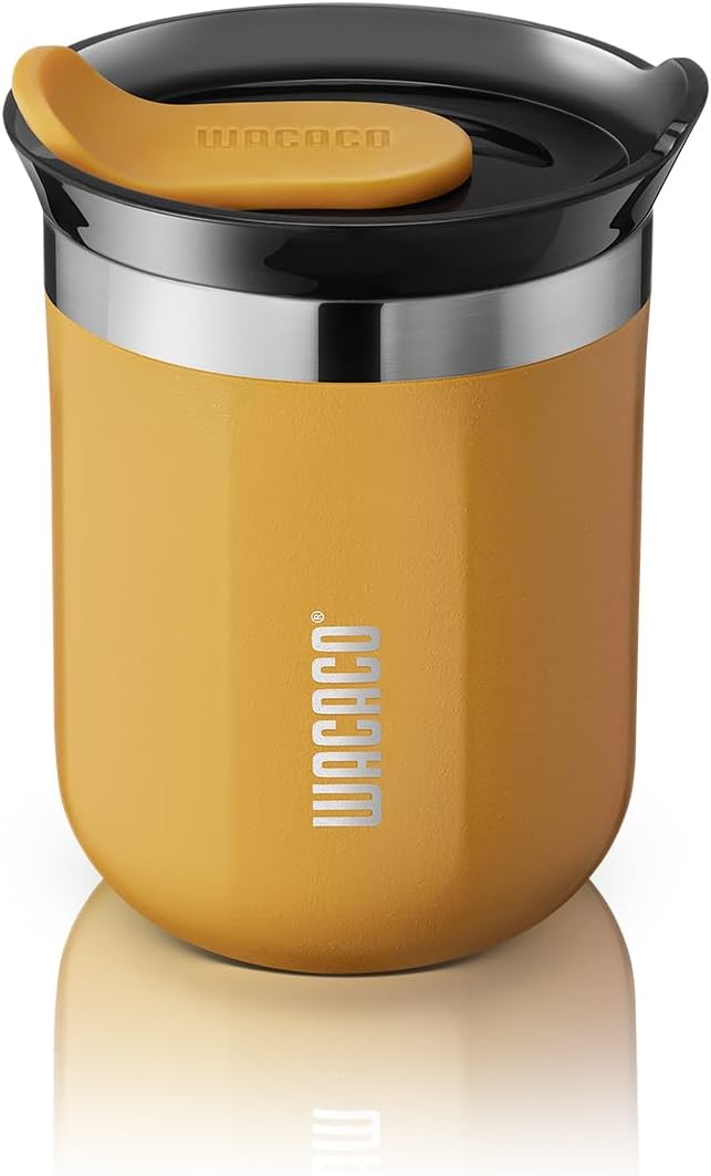 Aldernest Octaroma Classico Travel Coffee Mug, 0.19 kg, 6 fl oz, Amber Yellow