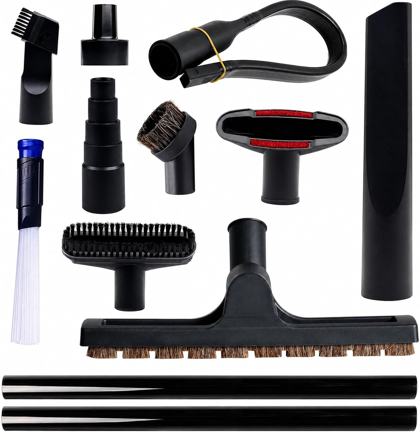 Elmgate Universal Vacuum Attachments for Shop Vac Accessories Hose Adapter, Black, 12