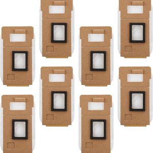 Aldernest 8 Pack Dust Bag for Roborock S7 / S7+ Vacuum Cleaner Auto-Empty Dock, White