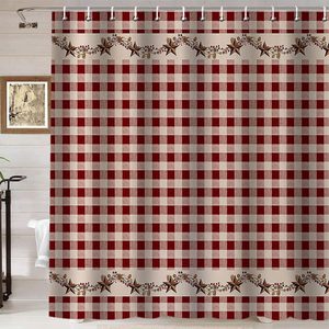 Aldernest Brown Texas Star Western Shower Curtain, 4.54 g, 72"W x 72"L (Pack of 1), Berry