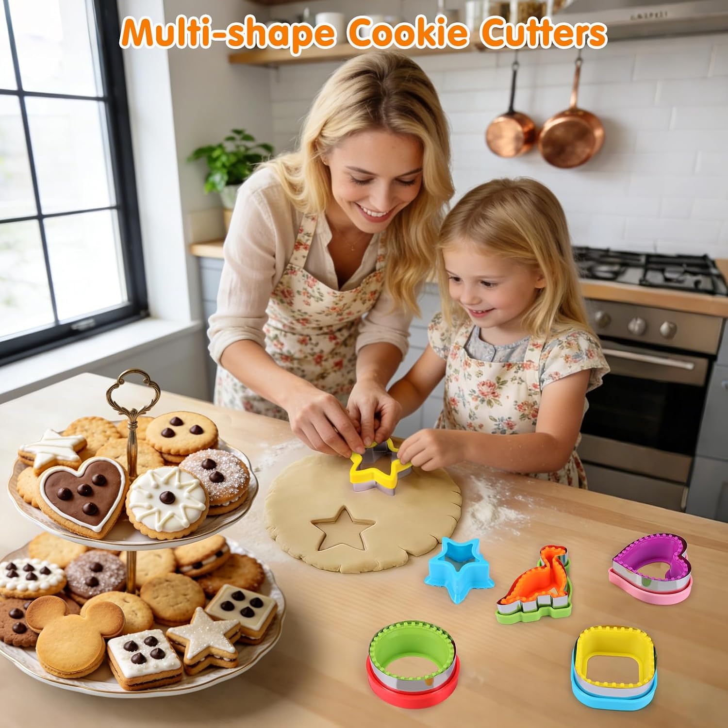 Aldernest 8 pcs Sandwich Cutters for Kids Lunch, Breakfast Crustless Sandwich Maker