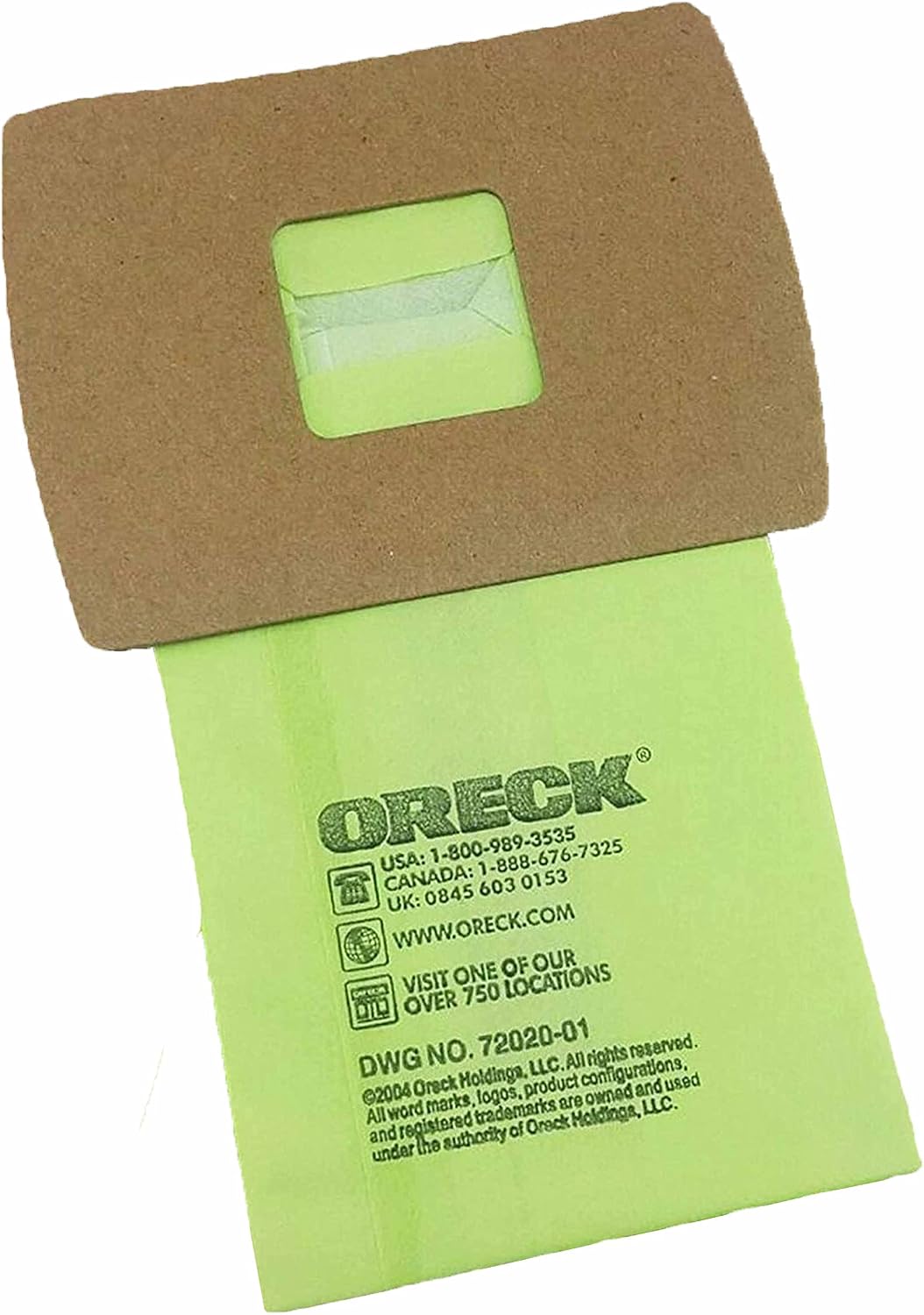 Elmgate Compatible with oreck vacuum bag Type bb Compact Canister Bags PKBB12DW, green