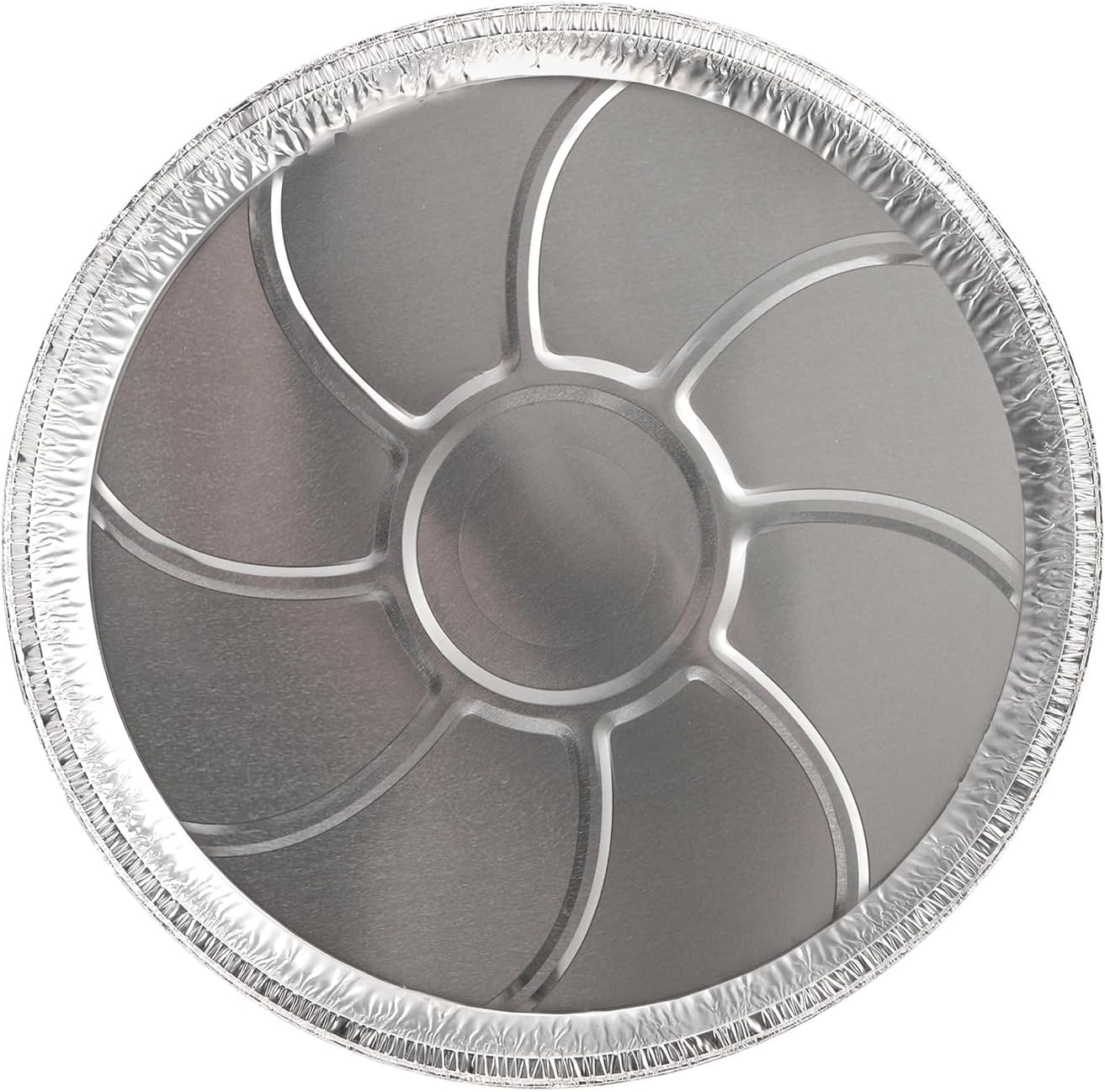 Birchmont 45 Pack 13 Inch Round Aluminum Foil Pans, 703 g, Silver