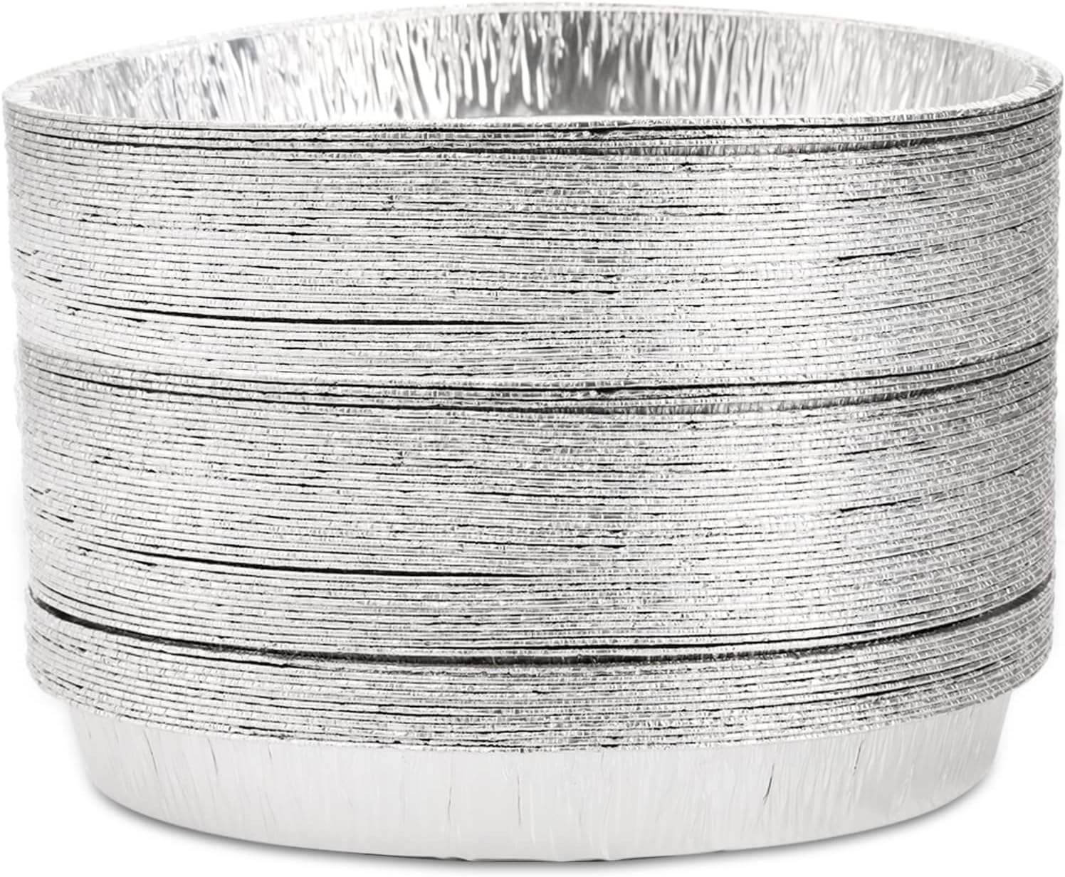 Birchmont 45 Pack 13 Inch Round Aluminum Foil Pans, 703 g, Silver