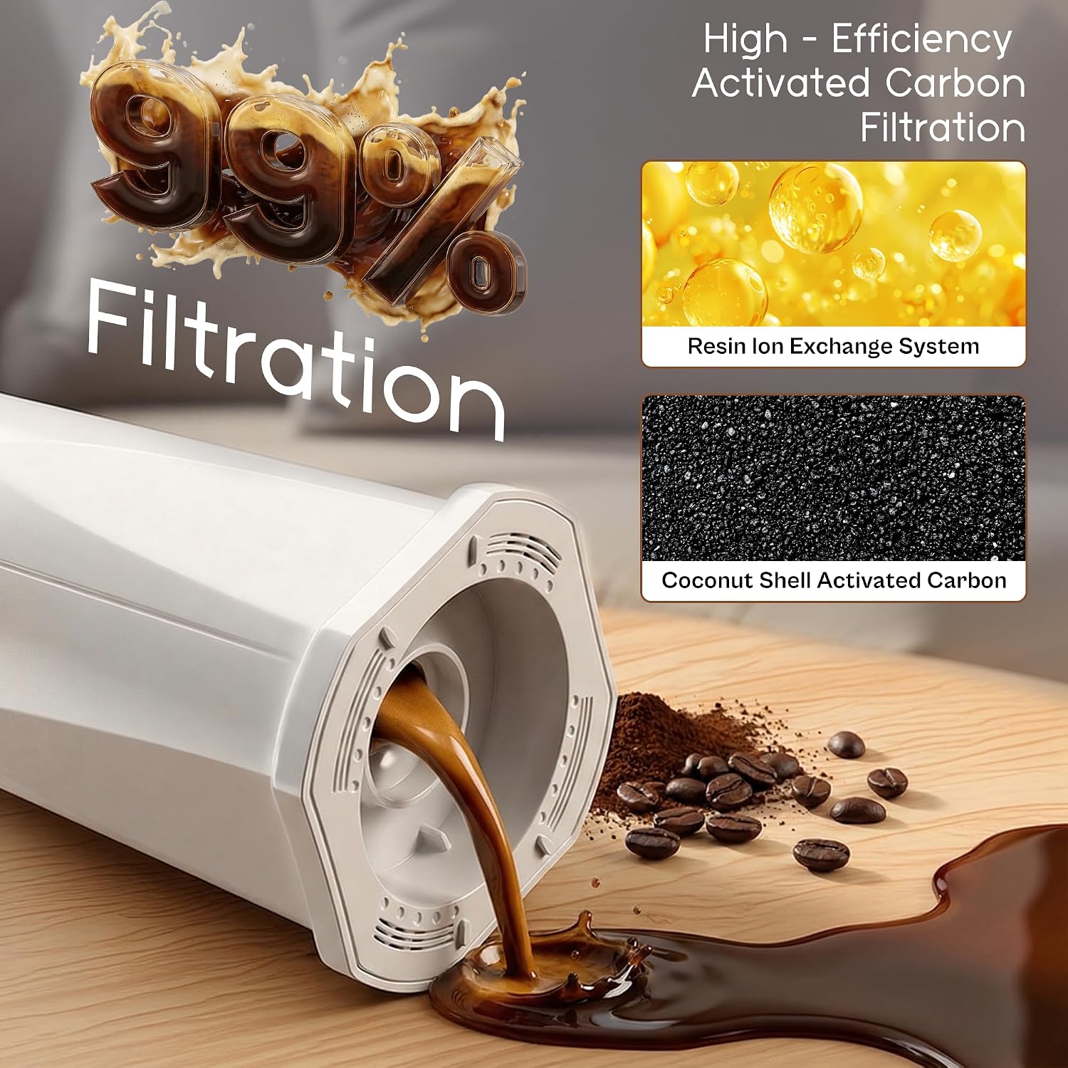 Aldernest Water Filter Fit for Breville Espresso Barista Touch BES880 BES980, 4 Count