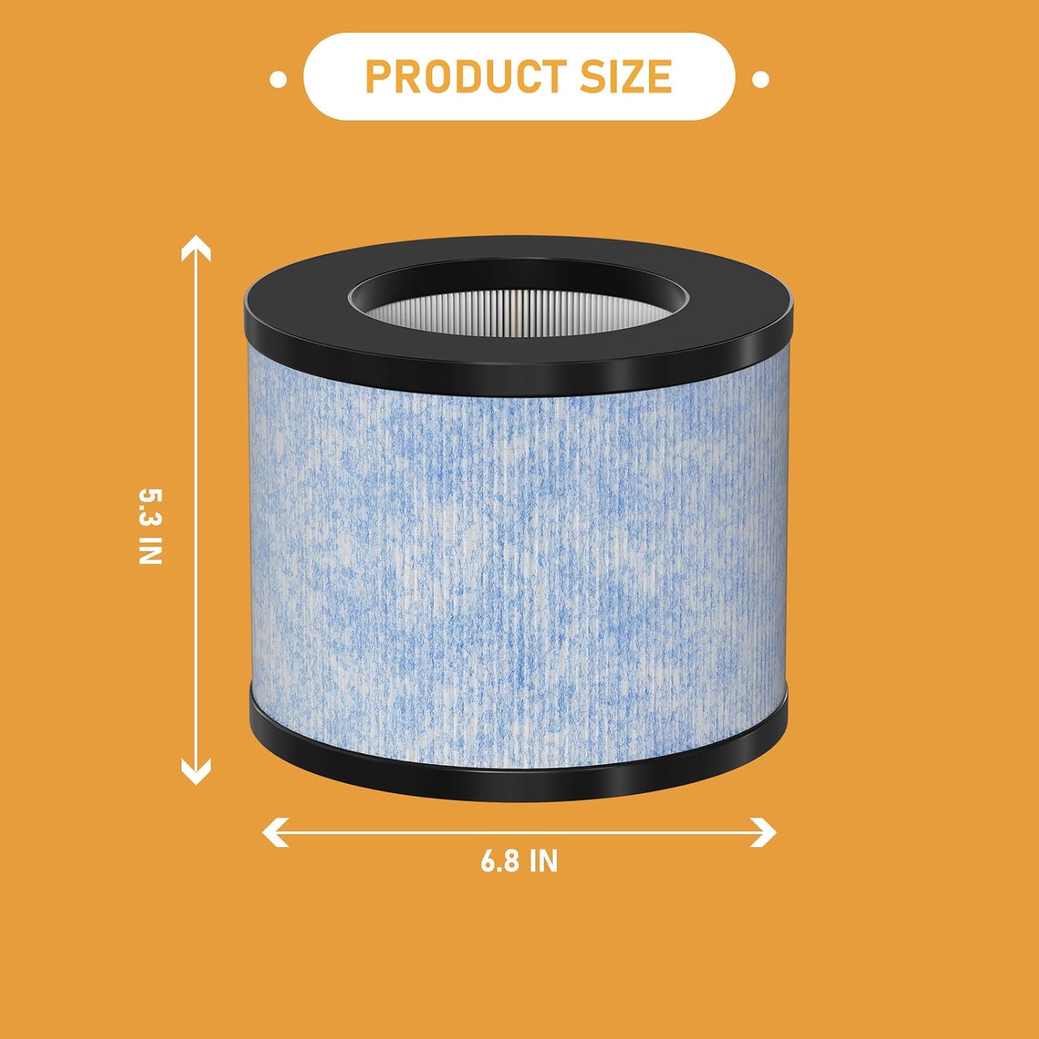 Aldernest C102 MA-01CW True HEPA Replacement Filter Compatible with Miko Ibuki C102 Air Cleaner Purifier and Okaysou AirMic4S, True HEPA Filter Set