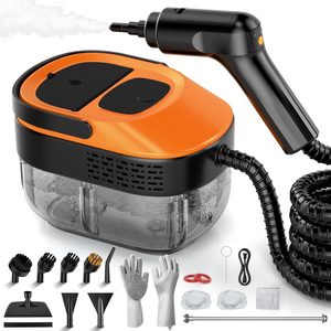 DomiCasa Steam Cleaner for Home & Car, 15s Fast Heat Handheld Steamer for Cleaning, Orange
