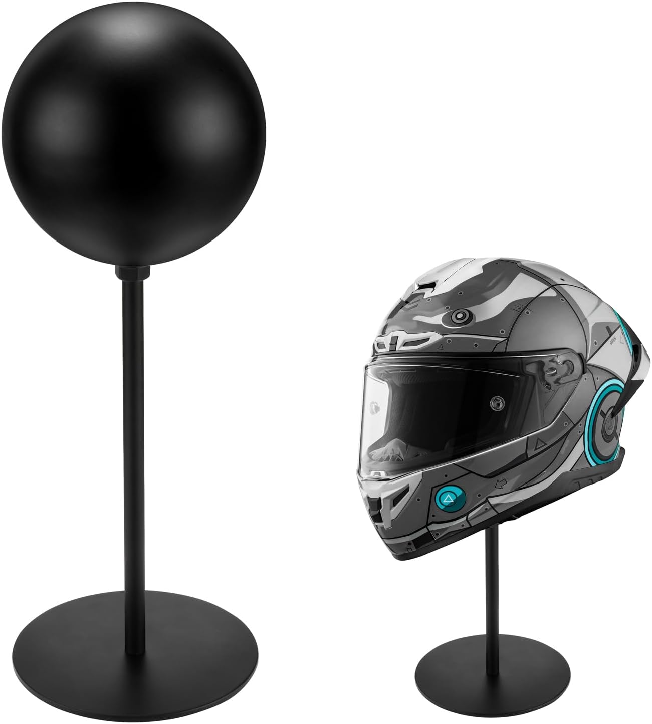 Ashenby Helmet Stand Metal, Rotation Metal Stand Desktop Hanger Rack Helmet Stand Display for Motocycle Helmet, 572 g
