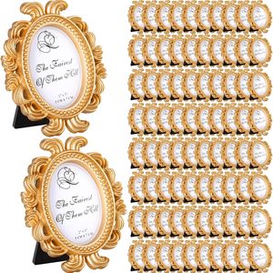 Aldernest 6 Pcs Gold Mini Vintage Picture Frames Bulk, 3.2 x 4 Inch, 1.6 ounces, 3.26 x 3.85 inches