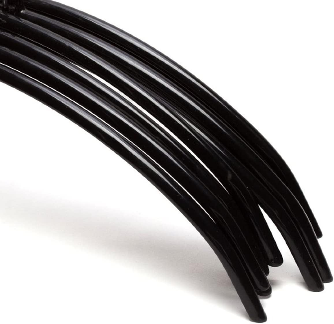 Barleyfield 20 Pack Black Super Grippy Slip-Reducing Contour Shirt Hangers, 16.5" x 7.75"